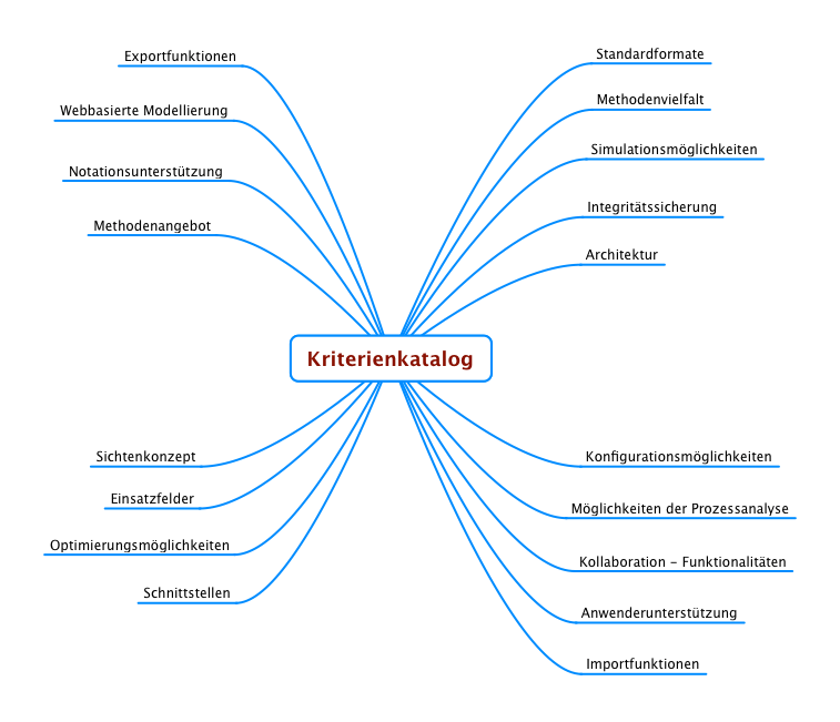 Kriterienkatalog für das Prozessmanagementtool