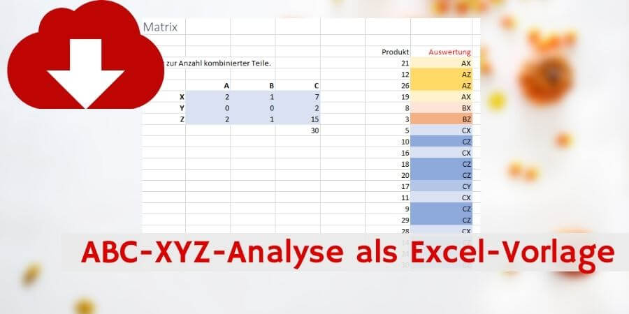 ABC/XYZ Analyse – die Excel-Vorlage