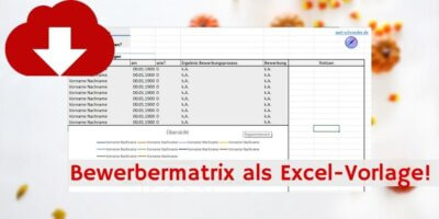 Bewerbermatrix Excel-Vorlage Downloadvorschau Übersicht