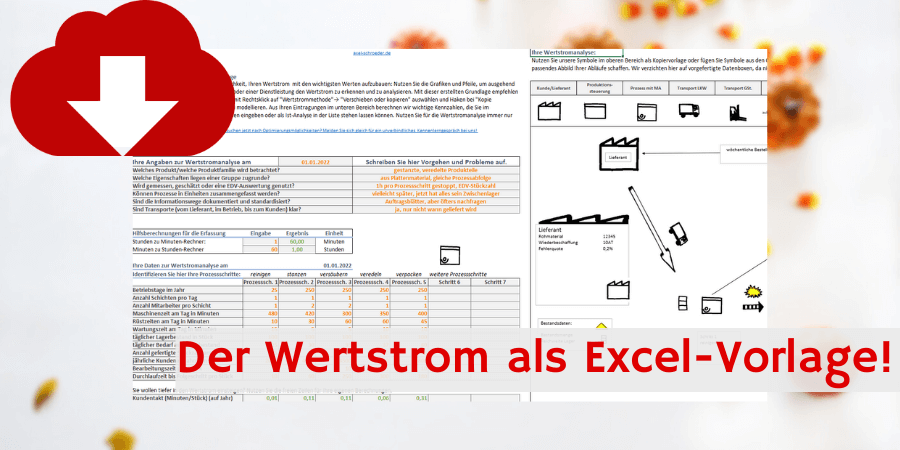 Mit der Wertstrom-Methode & Analyse Excel-Vorlage ans Ziel!